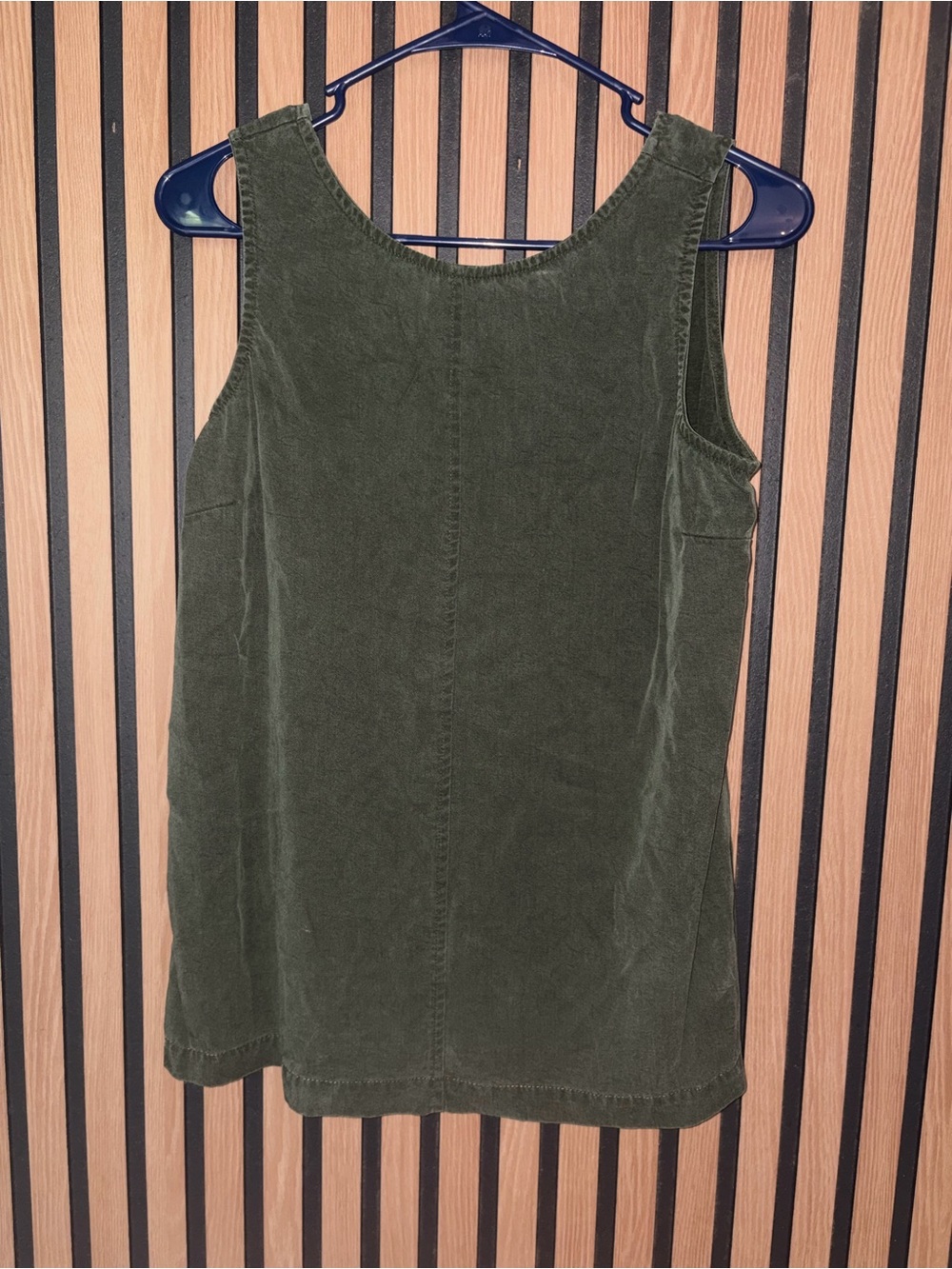 Marisa Christina Olive Green Corduroy Tank Top